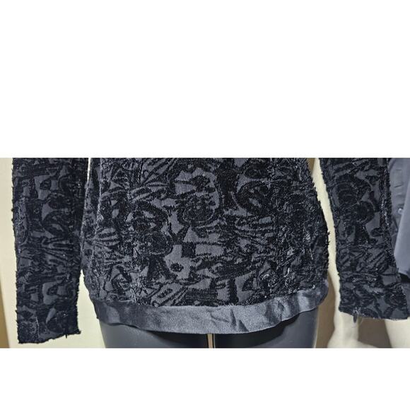 1980s Georgio Armani Black Label Velvet Burnout Top Size 4 or Small - Picture 3 of 10
